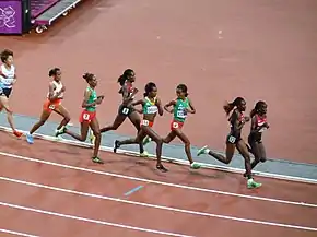 Photographie des coureuses lors du 10 000 m