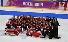 Photographie de l'équipe de Canada de hockey sur glace féminin