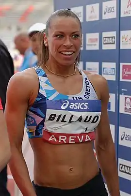 Cindy Billaud après son titre de championne de France du 100 m haies