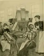 Femmes travaillant avec des machines à composer, illustration, 1897.