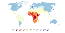 Cette carte représente le QI moyen dans chaque pays, associé à une couleur. L'Asie apparaît comme étant le continent le plus "intelligent", l'Afrique est à l'opposé.