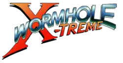 Logo : X-treme est écrit en rouge, et Wormhole en bleu