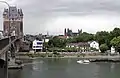 Vue de la rive droite sur Worms, sa promenade sur le Rhin et la tour