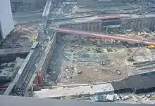 Le site du World Trade Center nettoyé de ses débris en 2003.
