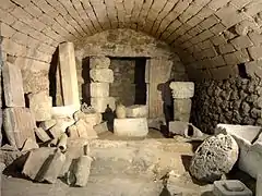 Balnéaire gallo-romain, foyer du tepidarium...