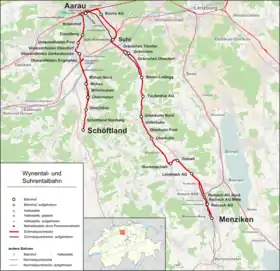 Voir la carte de la ligne.