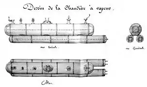 La chaudière à vapeur de la saline.