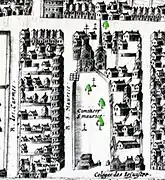 Sur le plan Picart, 1618, avant les bâtiments jésuites,