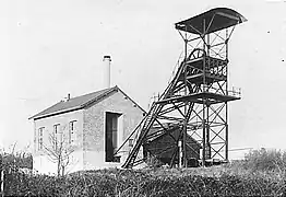 Puits Sainte-Barbe de Montchanin vers 1912.