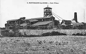 Le puits Wilson vers 1900.
