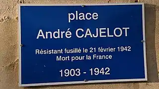 Place André Cajelot (plaque)