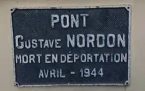 Pont Gustave Nordo (plaque)