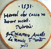 signature de Francesco Xanto Avelli