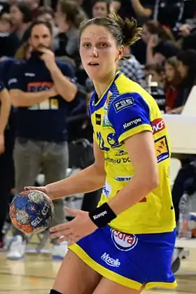 Xenia Smits le 31 janvier 2016sous le maillot de Metz.