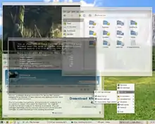 Capture d’écran d’un bureau fonctionnant avec Xfce