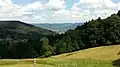 Vue sur la vallée de la Moselotte depuis le col de Xiard.