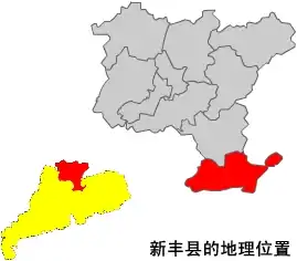 Localisation de Xīnfēng Xiàn