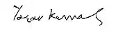 signature d'Yaşar Kemal