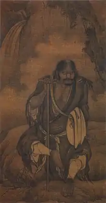 Li Xian ou Li Tieguai un des huit Immortels, Ya Hui (ou Yan Hui rouleau mural, encre sur soie, 146,5 × 72,5 cm. Palace Museum, Beijing