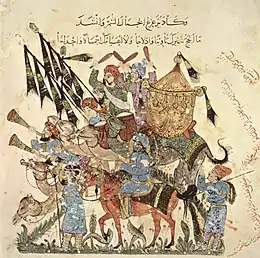 Al-Wâsitî, « Caravane », Maqâmât de al-Harîrî, Bagdad ?, 1237