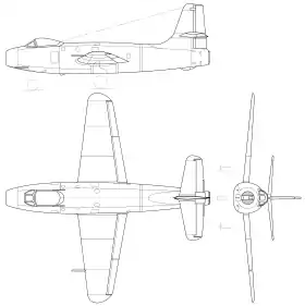 vue en plan de l’avion