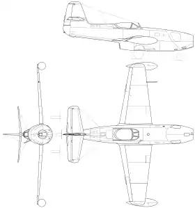 vue en plan de l’avion