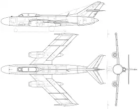 vue en plan de l’avion