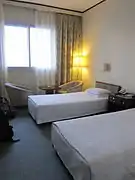 Une chambre de l'hôtel Yanggakdo