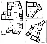 Plans de résidences à cour de Sha'ar Hagolan.
