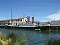 Le M.N. Yavari, canonnière péruvienne sur le lac Titicaca ayant fonctionné à la bouse de lama