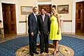 Yayi Boni et le couple Obama.