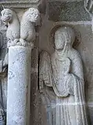 Porche de l'église Saint-Georges : la Vierge de l'Annonciation.