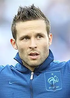 Le visage de Yohan Cabaye de face, lors de l'Euro 2012 contre la sélection anglaise