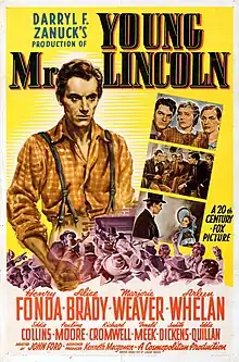 Description de l'image Young Mr. Lincoln (1939 poster - Style A one-sheet).jpg.