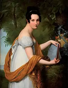 Portrait de jeune femme dessinant, 1817