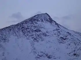 Vue de Yr Aran depuis l'est.