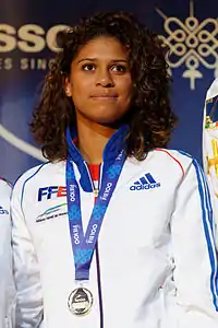 Ysaora Thibus aux championnats du monde 2013.