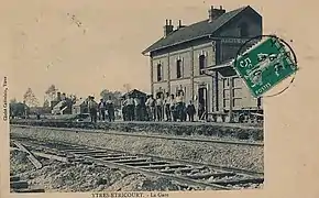 Cheminots en gare d'Ytres-Etricourt