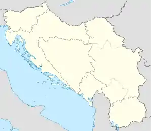 Localisation de Sarajevo en Yougoslavie