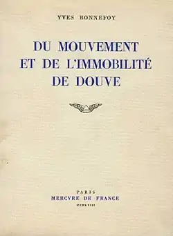 Image illustrative de l’article Du mouvement et de l'immobilité de Douve