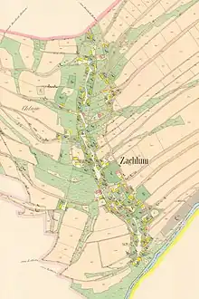 Záchlumí : plan cadastral de 1840 .