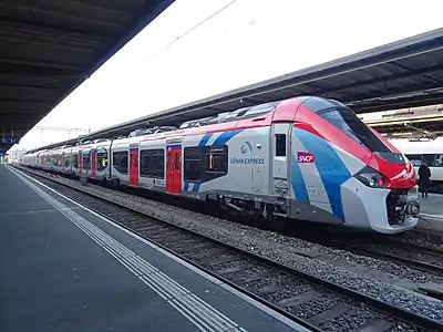 Alstom Régiolis à Genève-Cornavin.