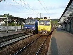 Z2 des régions Bourgogne et Franche-Comté en gare de Lons le Saunier