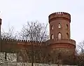 Vue d'une des tours en hiver