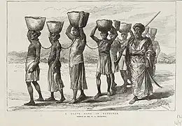 Groupe d'esclaves à Zanzibar, 1889.