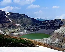 Le lac de cratère Okama