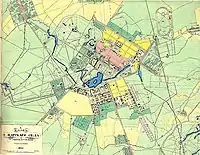 Plan de Tsarskoïe Selo en 1852