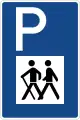 Le nouveau panneau "Parking randonneurs" (depuis 1992)