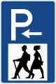L'ancien panneau "Parking randonneurs" (1971–1992)