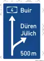 L'ancien panneau poteau indicateur autoroute (1974–1980)